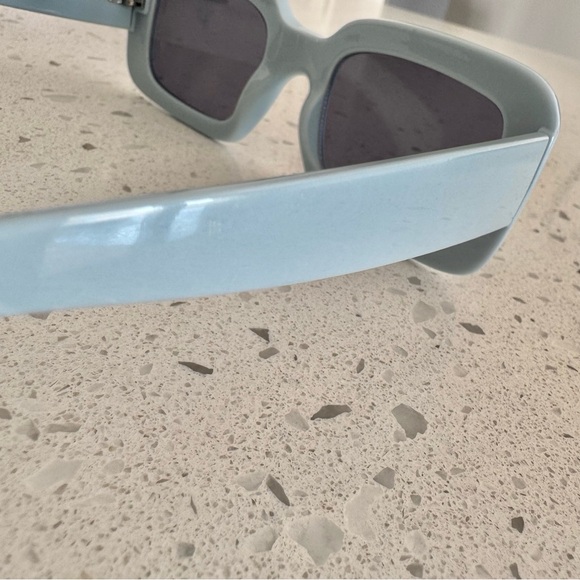 H&M Sunglasses Blue Retro Rectangles - Picture 4 of 7